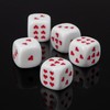 WeLoveDice - Dice White with Red Hearts - Made in
