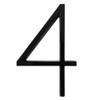 Black Floating Four Road Screw On House Number 12.5cm (4)