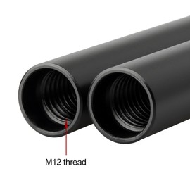 niceyrig Camera 15 mm Rod Length 15cmm12 Thread Hole Outer Diameter 15 mm6 吋 Pipe Camera Rod 2pcs Aluminum Super Lightweight Set of 2 Digital Accessories, 3-Pack, The – R071