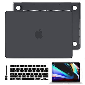 Batianda for MacBook Pro 16 Inch Case 2021 Release Model A2485 M1 Pro/Max,Frosted Rubberized Matte Hard Shell Case Cover for MacBook Pro 16'' with Keyboar Cover + Screen Protetor, Black