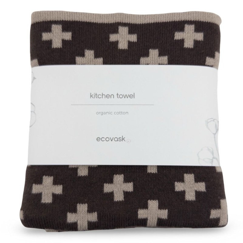 Ecovask Kitchen Tea Towel Single Organic Cotton, Orchid +