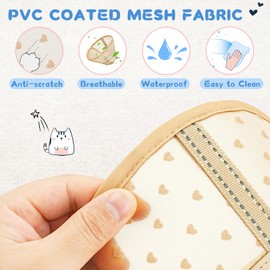 Supet Soft Mesh Cat Recovery Cone, Adjustable Neck Cone Alternative for Small Kittens, Lightweight Anti Scratch (M)