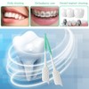 Púas de hilo dental de silicona suave, cepillo interdental para
