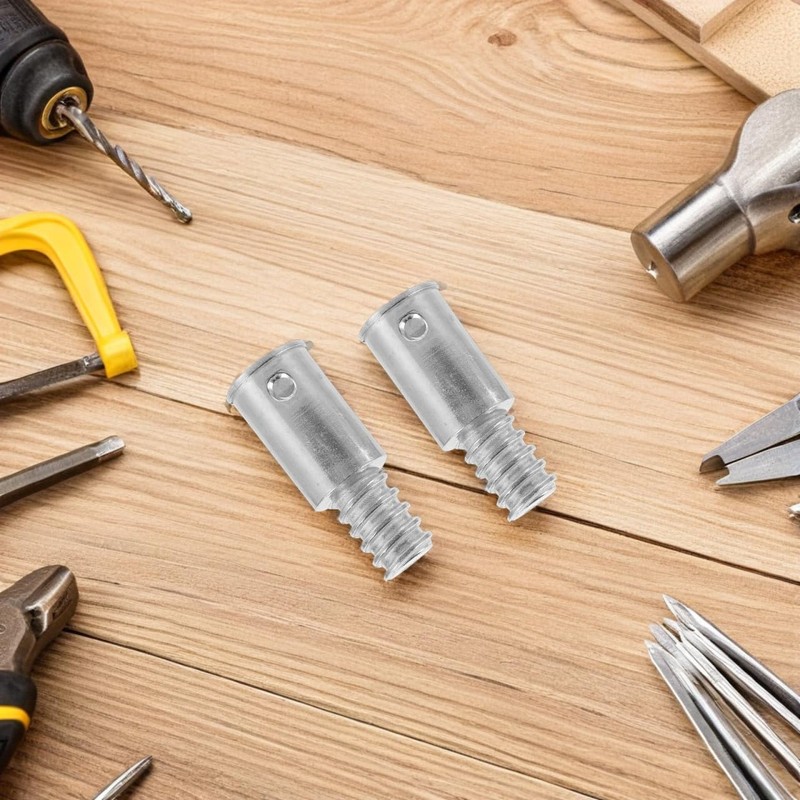 GANAZONO Threaded Connection Parts for Broom Handle 2Pcs Stainless Steel