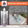 DCP Quickmast AE15 Concrete Epoxy for Rebar and Rods –