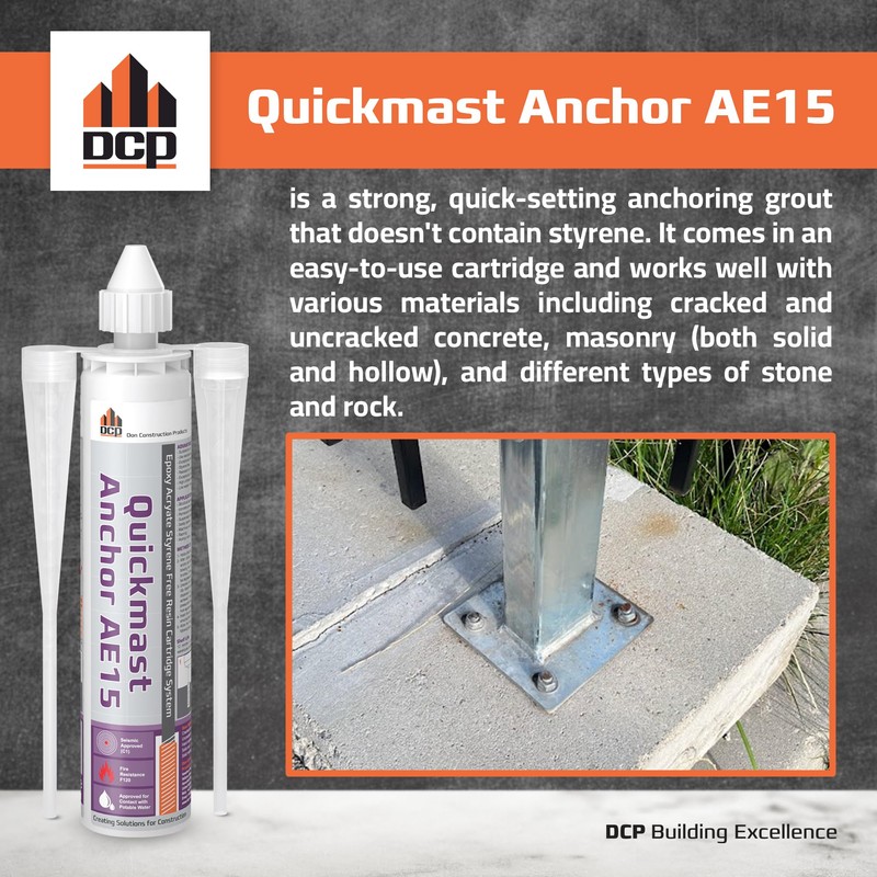 DCP Quickmast AE15 Concrete Epoxy for Rebar and Rods –