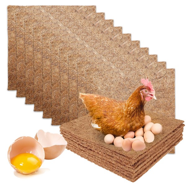 Chicken Nest Pad, 10 Pieces Chicken Nesting Box Liners, 33