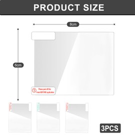 Kinretixia Pack of 3 Car Camera Accessories - Static Stickers, Antistatic Films for Clear View on the Windscreen - Compatible with Dash Cams (8 x 6 cm)