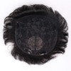 AISIHAIR Hair Piece Wig, Men's Wig, Men's Hair Extension, Black,