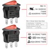 Heschen Red Round Rocker Switch Round ON-Off SPST 3 Terminals