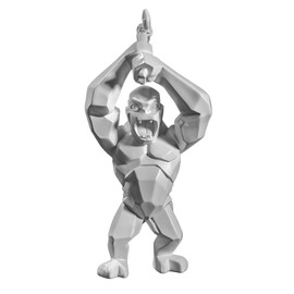 lithook, Modern Decorative Gorilla Resin Figure, Elegant Sculpture for Minimalist Home and Interior Decoration