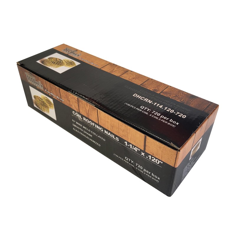 Decorex Hardware Coil Roofing Nails 1-1/4" x 0.120 – Electro