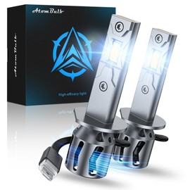 AtomBulb H1 Bulbs, 40000LM 6500K Cool White, 1:1 Mini Size, 1000% Super Bighter H1 Light Bulb with 80000H Lifespan, 1 Min Plug-N-Play, IP68 Waterproof Non-polarity, Pack of 2