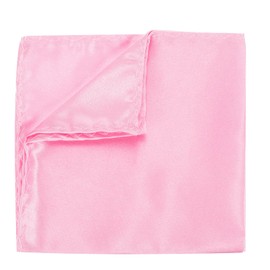 PATIKIL Men's Pocket Squares Hankie 6 Pack Satin Solid Suits Handkerchiefs Bulk Set for Bride Wedding Party Measures 8.6" x 8.6", Light Pink