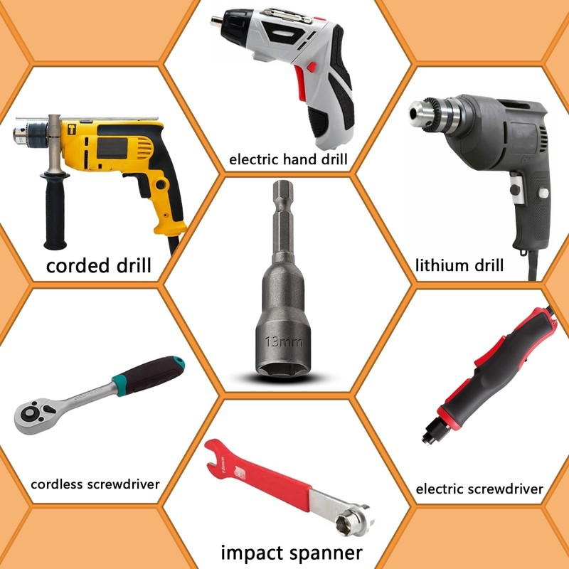 TXXATX Hexagonal Sockets 13 mm Magnetic Hex Bit Set Socket
