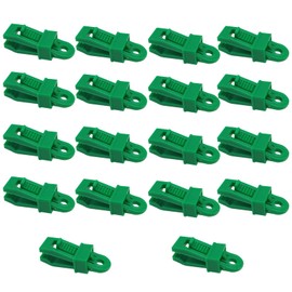 ADWUALI Heavy Duty Tarp Clip, 18 Pieces Lock Grip Clamps Tighten Tent Clip Fit for Awnings, Outdoor Camping, Car Cover, Green