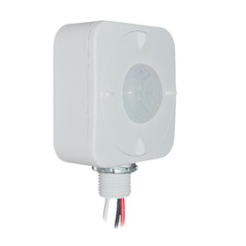 Satco 86-211 PIR Motion Sensor Add-On for LED Strip & High Bay Fixtures, 120-277V, White KE37K Housing, Compatible with 65/1070, 65/1122, 65/700–703 & More