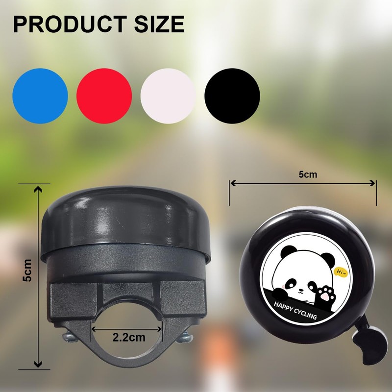 Children's Bicycle Bell with 1 Sticker in Different Patterns -