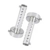 Pyladea 2 Pcs 60mm Silver Motorcycle Exhaust Silencer Motorbike Muffler
