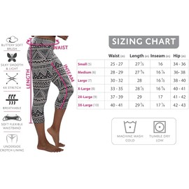 Womens 3 Pack & 6 Pack Buttery Soft Brushed Active Stretch Yoga Cropped Capri Skinny Pant Leggings (6 Pack- Bold Stripes, XX-Large)