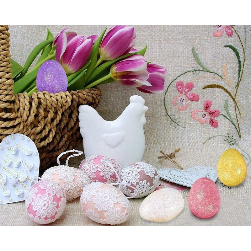 Small Foam Easter Eggs for Crafts (72 Pack)