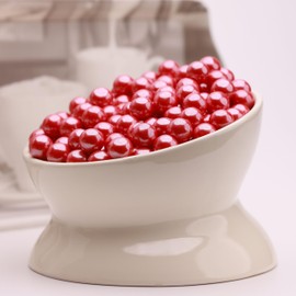 Shimmer Gumballs for Gumball Machine Cherry Flavored Candy - Pearl Red Gumballs 3.5 oz Chewing Gum - Nostalgic Valentines Candy for Party Favors Easter Basket & Sweet Treats, 16mm (0.62 inch)