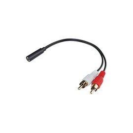 LIWEARE Pack of 2 3.5 mm Female to 2 RCA Male Stereo Audio Y Cable, Aux Jack Cable Adapter Cable Y Splitter Stereo, Compatible for TV, Smartphones, MP3, Tablets, Speakers