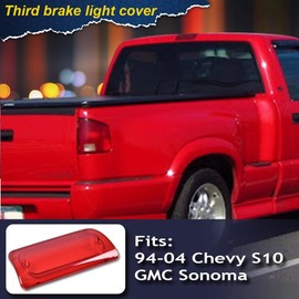 G-PLUS 3rd Brake Light Lens Cover Compatible with1994-2004 Chevy S10 /GMC Sonoma,ONLY for Standard or Crew Cab,Automotive Brake Lamp Lens Cover