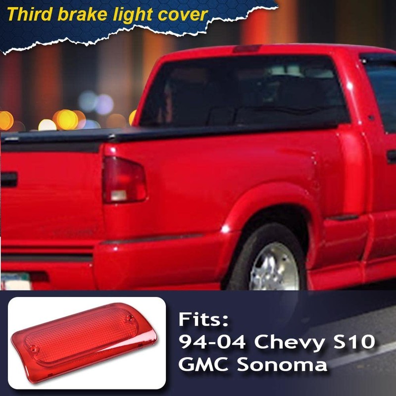 G-PLUS 3rd Brake Light Lens Cover Compatible with1994-2004 Chevy S10