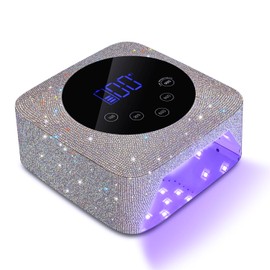 Kikugu Cordless UV LED Nail Lamp,72W Rechargeable UV Light for Gel Nails with 5 Timer Setting Quick Dry Curing Lamp with Display Auto Sensor for Salon & Home(AB Diamond)