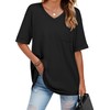 HOTOUCH Basic Tees for Women Oversized T Shirts V Neck