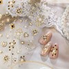 Gold Silver Star Moon Sun Nail Boho Baroque Celestial Nail