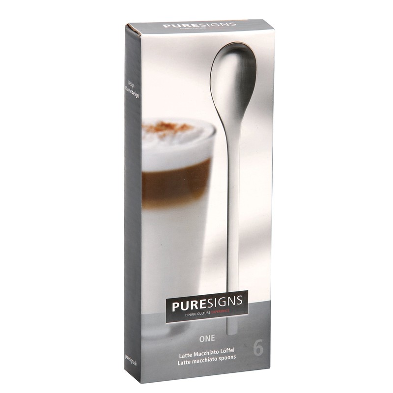 Puresigns ONE Extra Latte Macchiato Löffel Set aus 18/10 Edelstahl