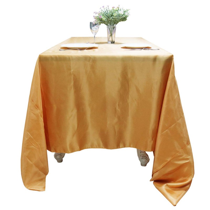 TINWARM 90 x 132 Inch Rectangle Satin Tablecloth for Wedding