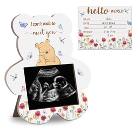 Classic Pooh Winnie Ultrasound Photo Frame - Pregnancy Gift for First Time Moms - 4.3*5.3 IN Picture