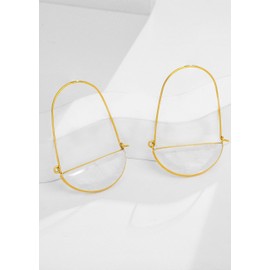 LILIE&WHITE Damen Ohrringe Mit Weißem Edelstein, Vergoldet, Hypoallergen Ohrringe für Damen, Stilvolles Geschenk Für Frauen, Moderner Schmuck Für Alltag Und Besondere Anlässe