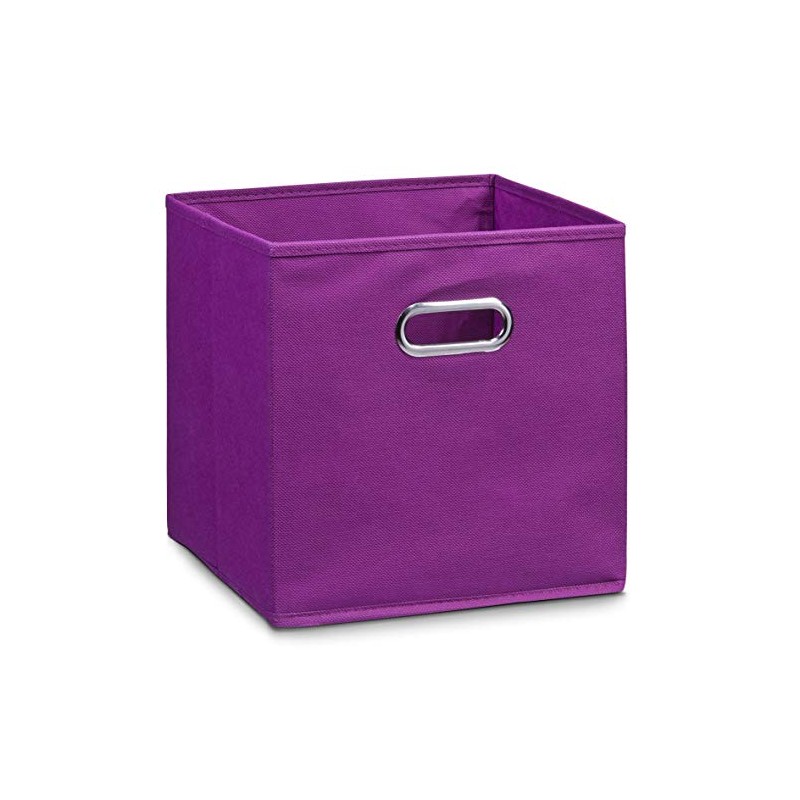 Zeller 32 x 32 x 32 cm Storage Box, Purple/Fleece