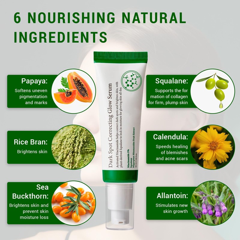 Dark Spot Correcting Glow Serum, Dark Spot Remover for Face