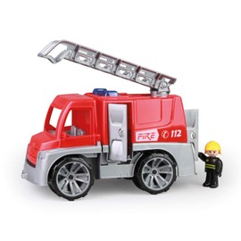 Lena 04457 - TRUXX Fire Brigade Emergency Vehicle with Toy Figure as Firefighter, Fire Engine with Rescue Ladder, Fire Truck with Doors to Open, Toy Vehicle for Children from 24 m+