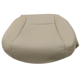Priprilod Tan Perforated Leather Passenger Side Bottom Replacement Seat Cover Compatible with Lexus LS460 600h 2007 2008 2009 2010 2011 2012