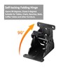 SIMAIYUN 4 Pack Folding Bracket, Black Self Locking Hinges Heavy