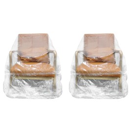 2 Pack Clear Recliner Armchair Covers,Waterproof Plastic Chair Covers Protectors,4 MIL Thick Heavy Duty Storage Moving Cover for Furniture Sofa Couch,Extra Large Dust-Proof Moving Bags.