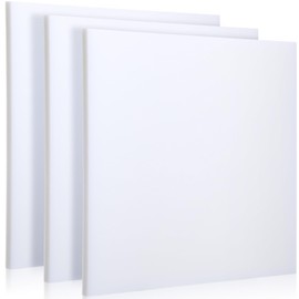 Frienda 3 Pcs 1/2 Thick, 12 x 12 White Hdpe Sheet Hdpe Plastic Sheet High Density Polyethylene Sheet Board Rectangular Solid Tapping Block for DIY Projects Home Floor Improvement