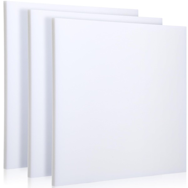 Frienda 3 Pcs 1/2 Thick, 12 x 12 White Hdpe
