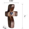KyooteLfv Wooden Cross Fidget - Cross My Heart, Walnut Pocket