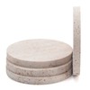 Travertine Stone Coasters for Drinks Round Set of 4 Modern