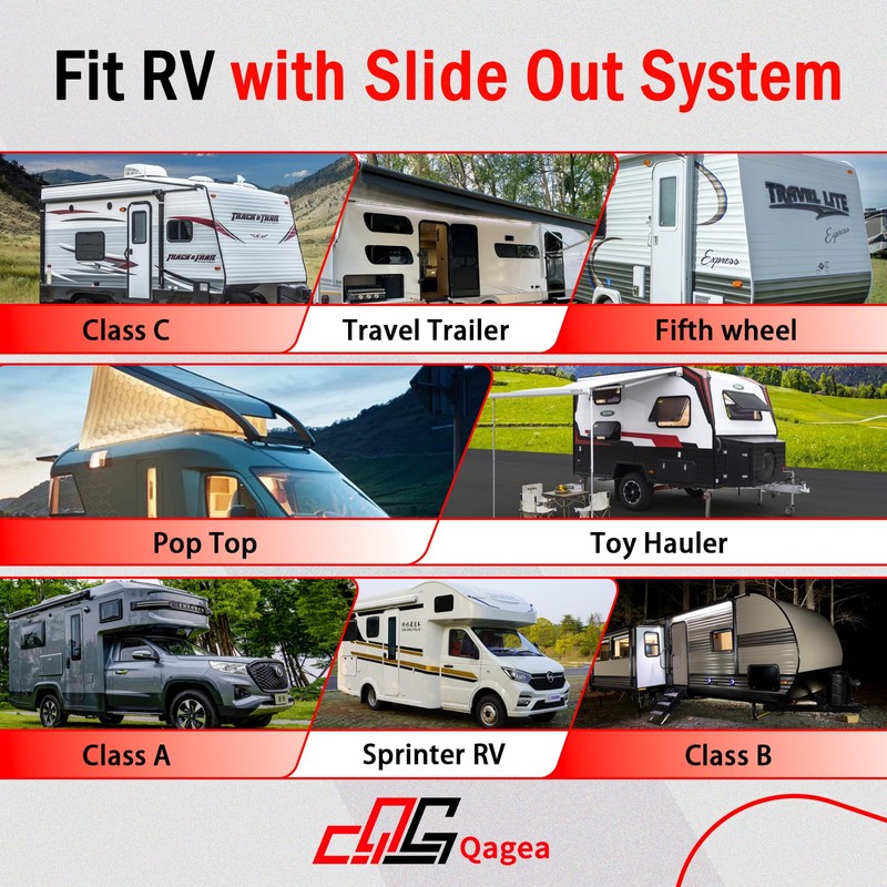 Qagea 018-546 RV Slide Out Clip Rubber Seal Weather Stripping