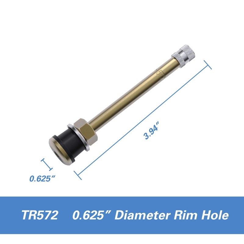 CKAuto TR572 Brass Commercial 3-3/4 Valve Stems for Rim Φ.625"