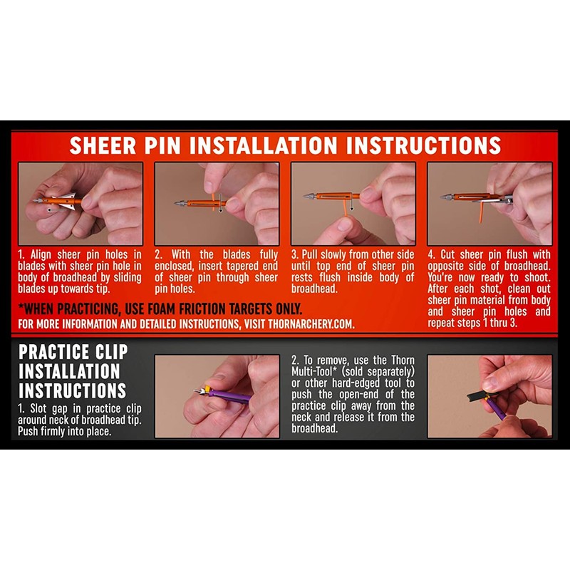 Thorn 125 Grain RIFT Expandable Broadhead for Compound, 2.2 Wound