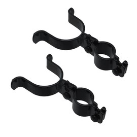 LC LICTOP Chain Link Fence Gate Latches Gate Latch Outdoor Fence Heavy Duty Zinc Alloy for 1-3/8" x 2-1/2" Post Diameter, Black 2Pcs